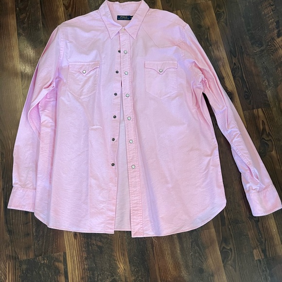 men’s pink ralph Lauren button up dress shirt - Picture 7 of 7